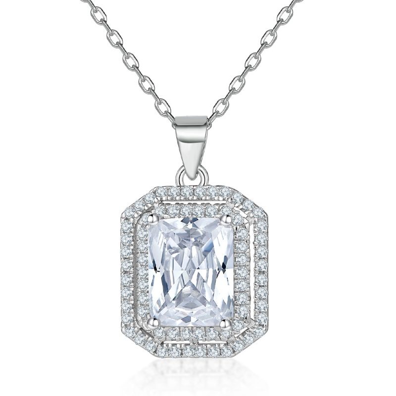 Merryqueen sterling silver  necklace initial pendant necklace