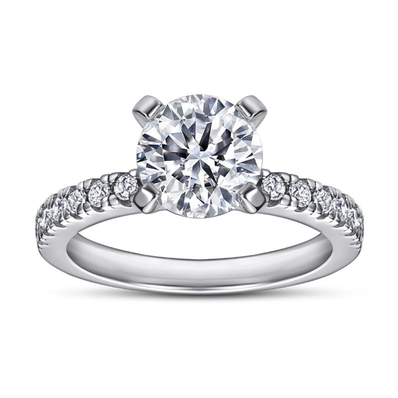 Merryqueen 011 sterling silver engagement wedding ring
