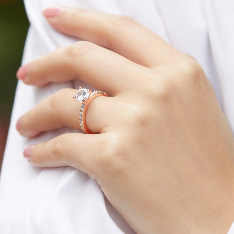 Merryqueen 011 sterling silver engagement wedding ring