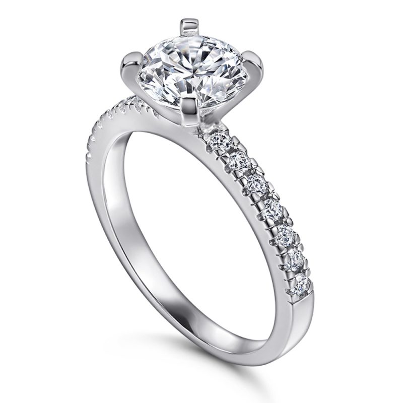 Merryqueen 011 sterling silver engagement wedding ring