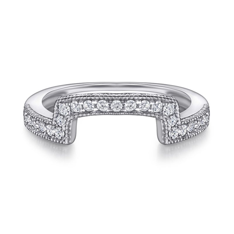 Merryqueen 027 sterling silver engagement wedding ring