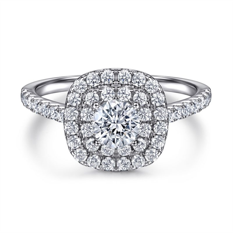 Merryqueen 029 sterling silver engagement wedding ring