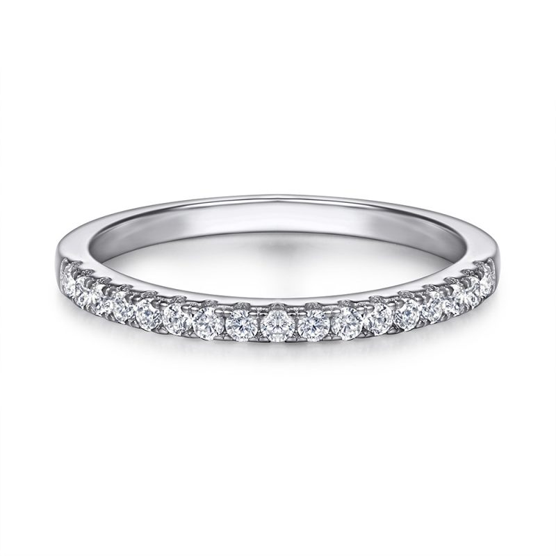 Merryqueen 029 sterling silver engagement wedding ring