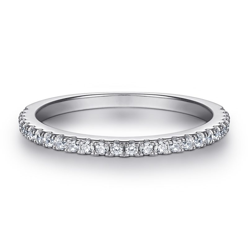 Merryqueen 030 sterling silver engagement wedding ring