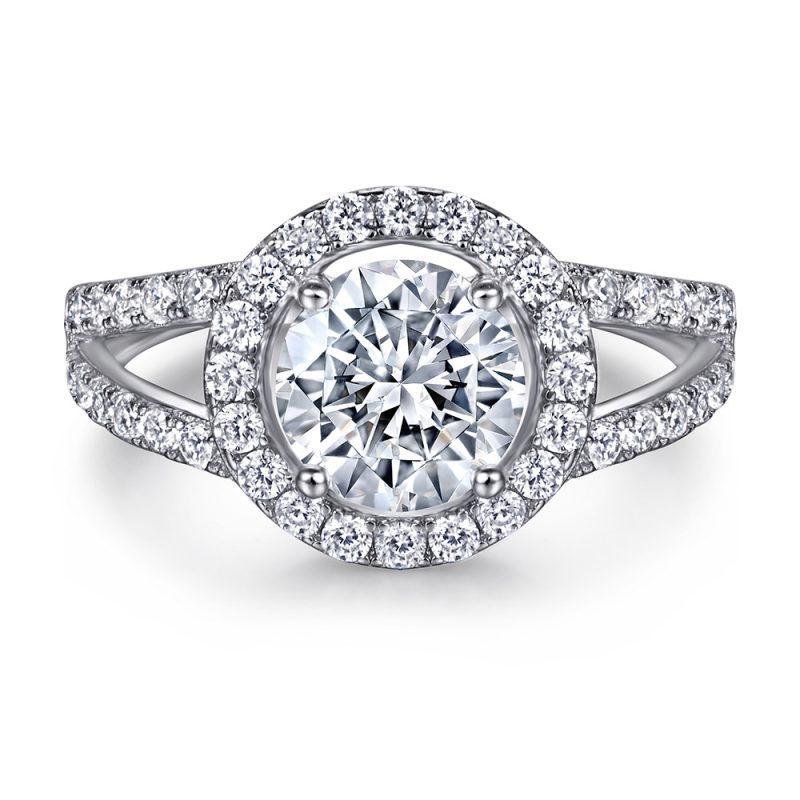 Merryqueen 031 sterling silver engagement wedding ring