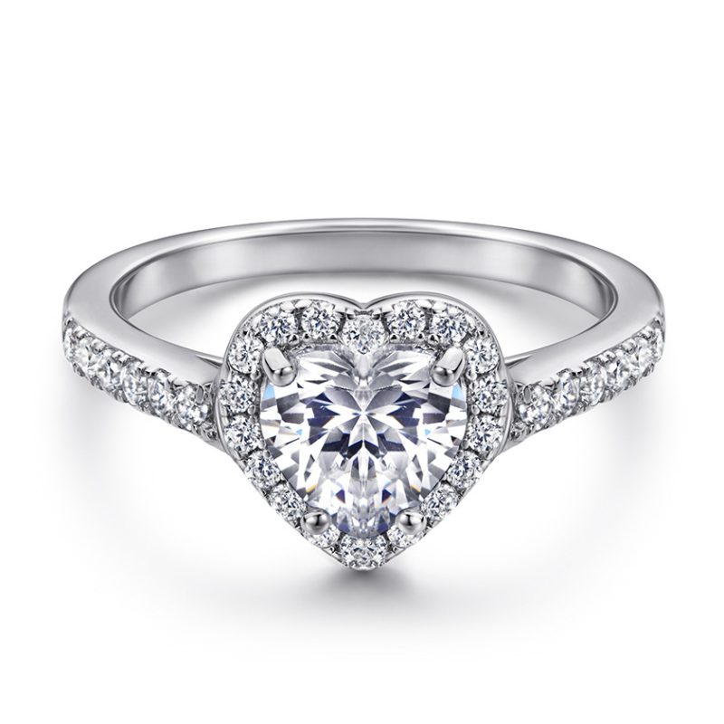 Merryqueen 035 sterling silver engagement wedding ring
