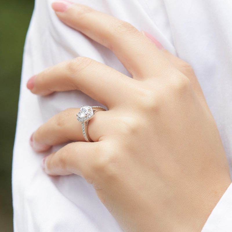 Merryqueen 035 sterling silver engagement wedding ring