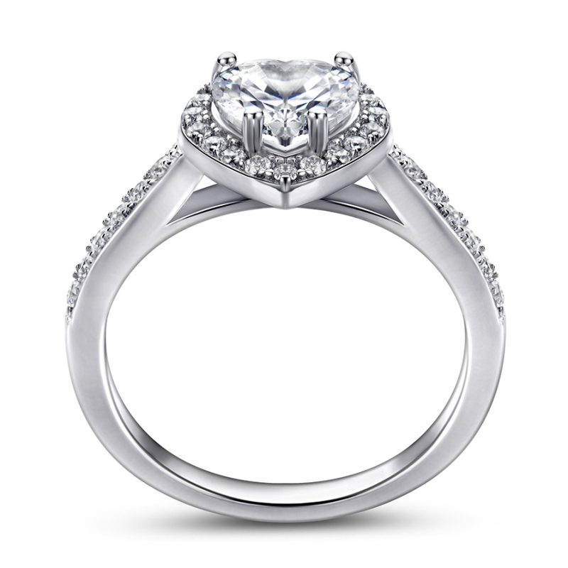 Merryqueen 035 sterling silver engagement wedding ring