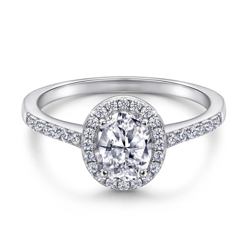 Merryqueen 040 sterling silver engagement wedding ring