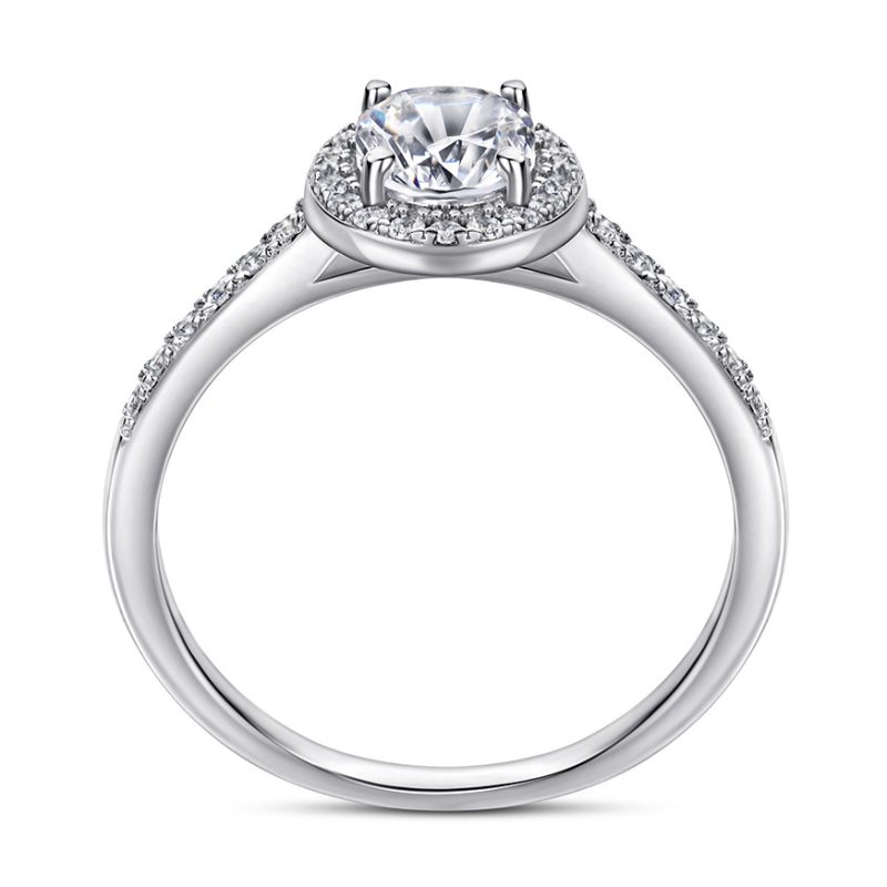 Merryqueen 040 sterling silver engagement wedding ring