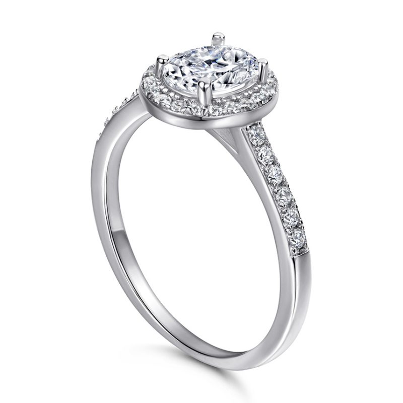 Merryqueen 040 sterling silver engagement wedding ring
