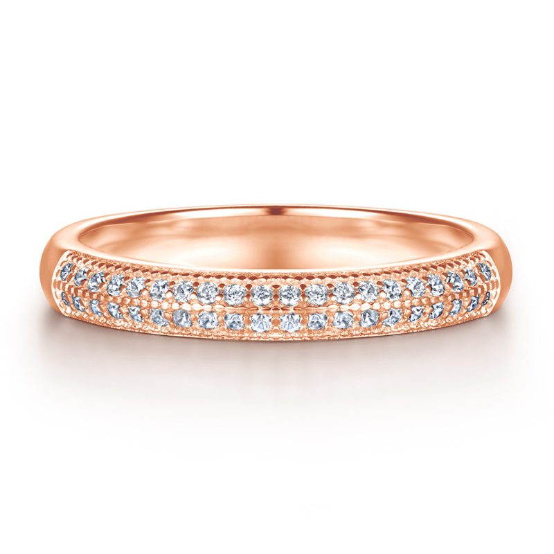 Merryqueen 043 sterling silver engagement wedding ring