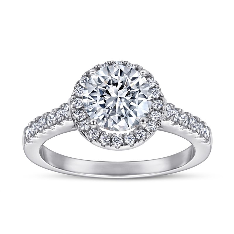 Merryqueen 002 sterling silver engagement wedding ring