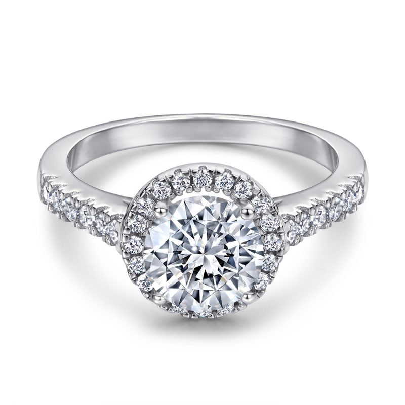 Merryqueen 002 sterling silver engagement wedding ring