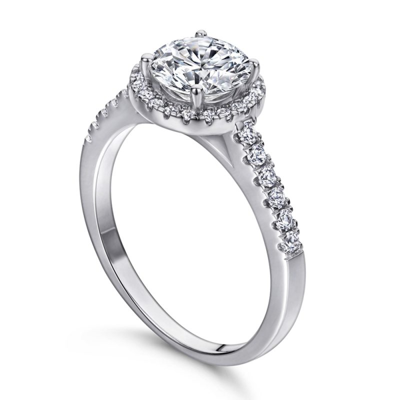 Merryqueen 002 sterling silver engagement wedding ring
