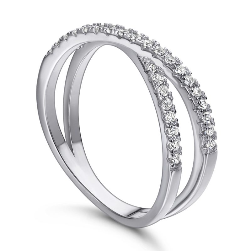Merryqueen 228 sterling silver engagement wedding ring