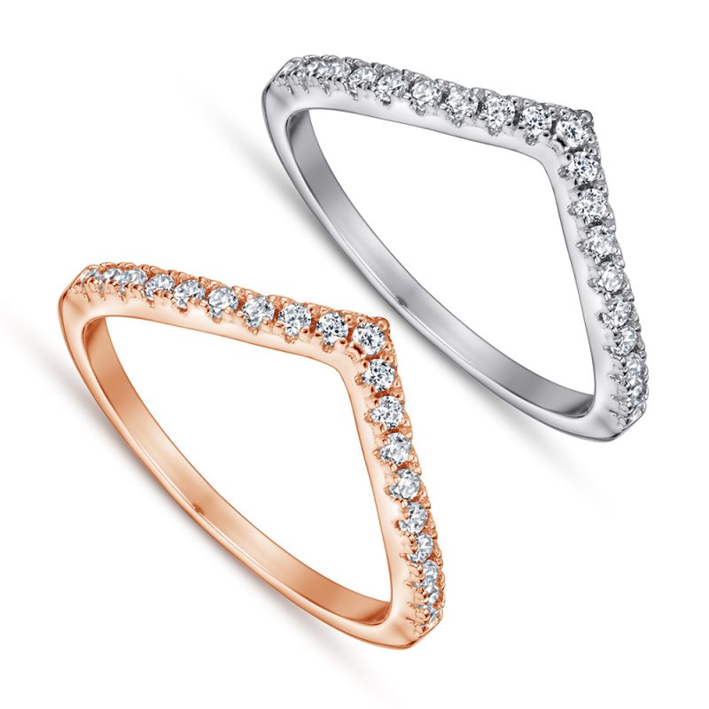 Merryqueen 229 sterling silver engagement wedding ring