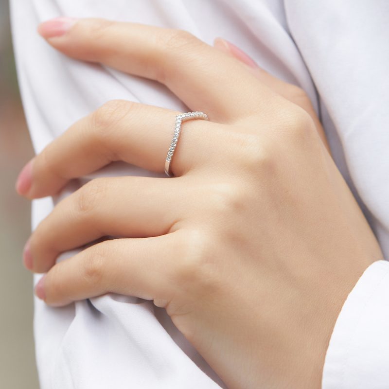 Merryqueen 229 sterling silver engagement wedding ring