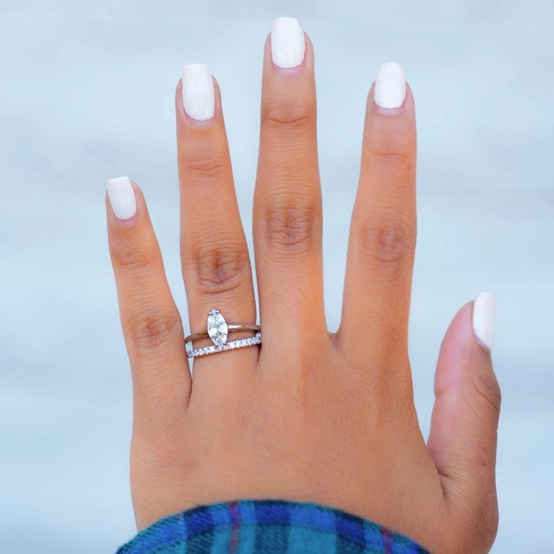 Merryqueen 231 sterling silver engagement wedding ring