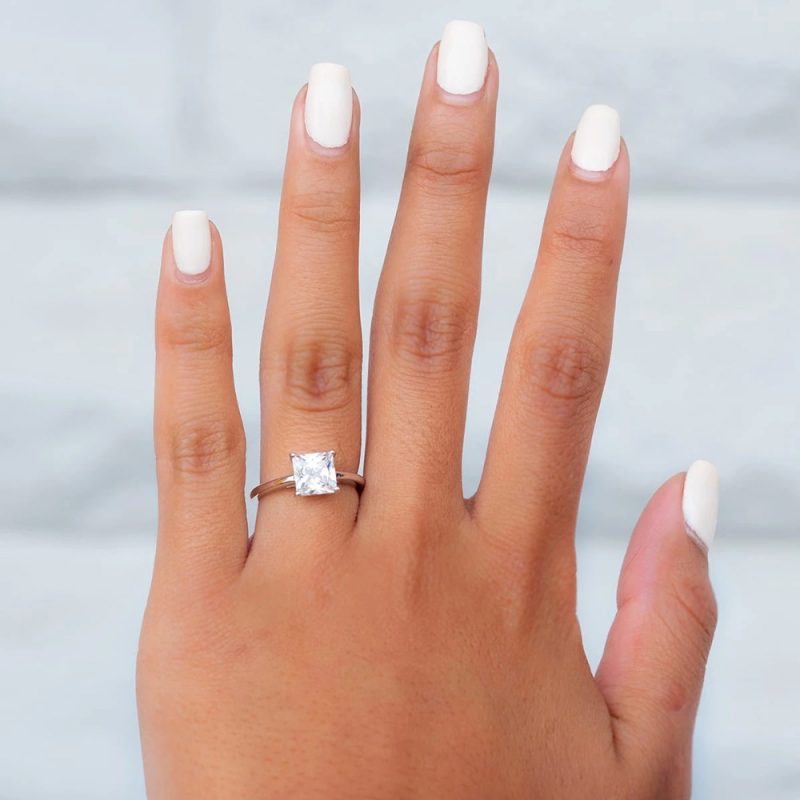 Merryqueen 232 sterling silver engagement wedding ring