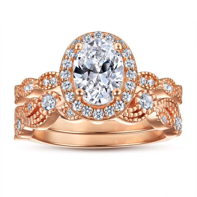 Merryqueen 240 sterling silver engagement wedding ring