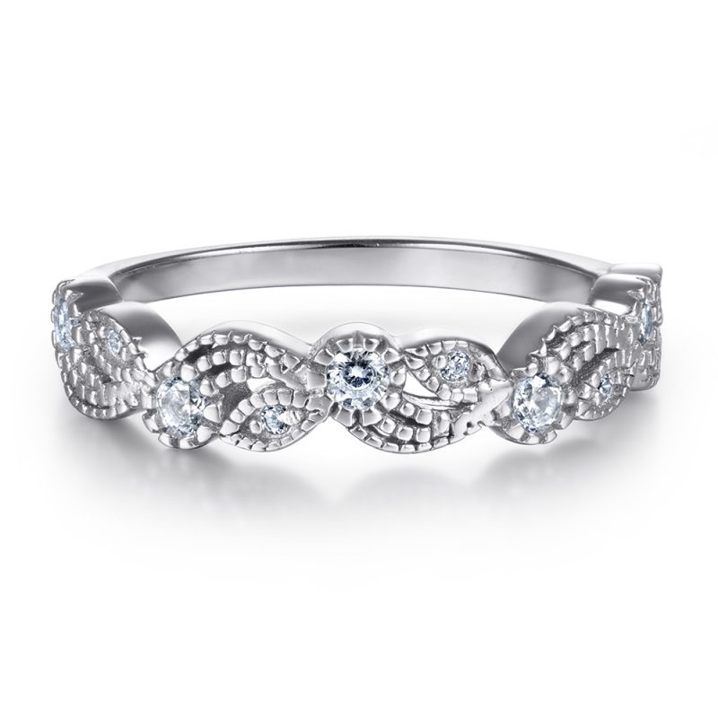 Merryqueen 240 sterling silver engagement wedding ring