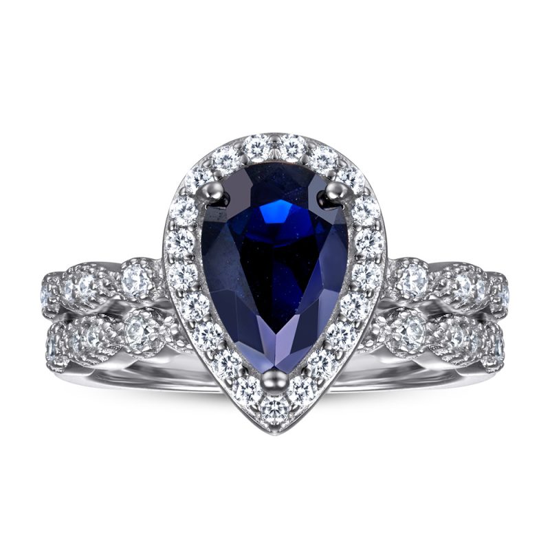 Merryqueen 242 sterling silver engagement wedding ring