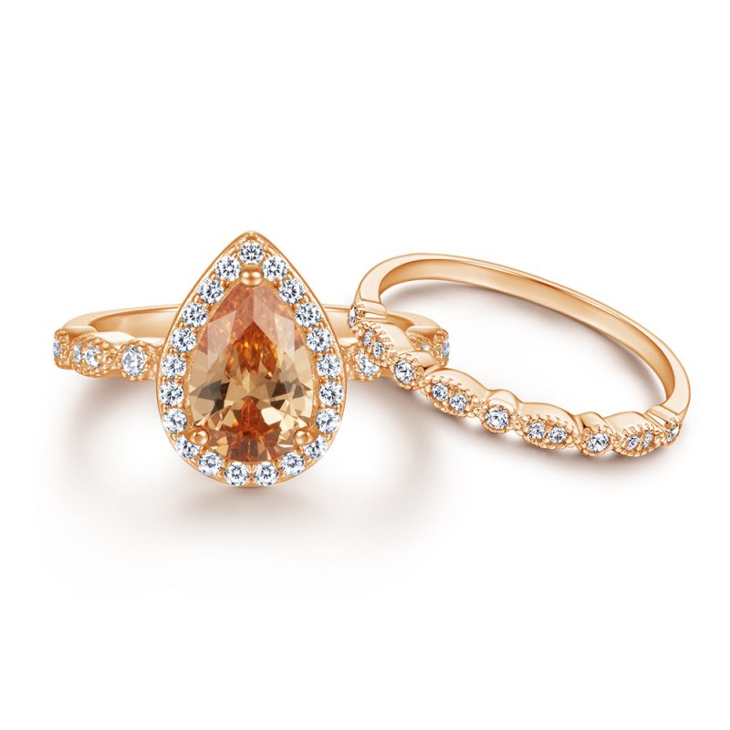Merryqueen 242 sterling silver engagement wedding ring