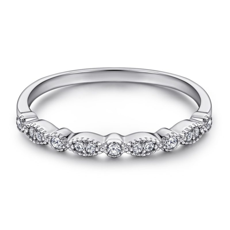 Merryqueen 242 sterling silver engagement wedding ring