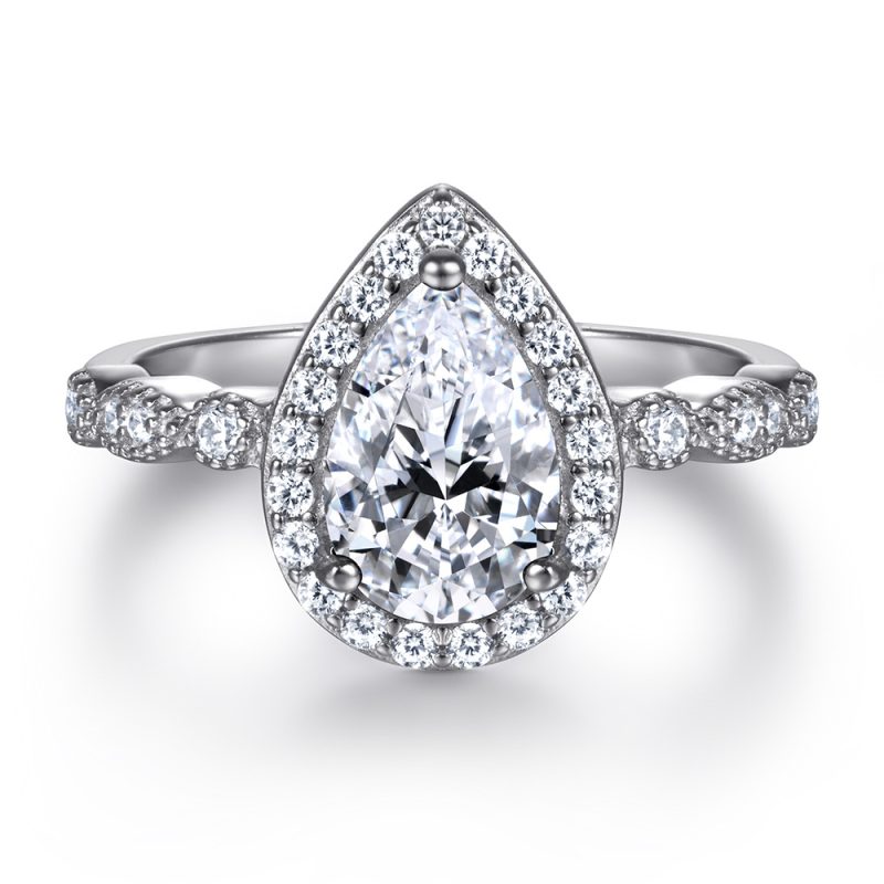 Merryqueen 242 sterling silver engagement wedding ring