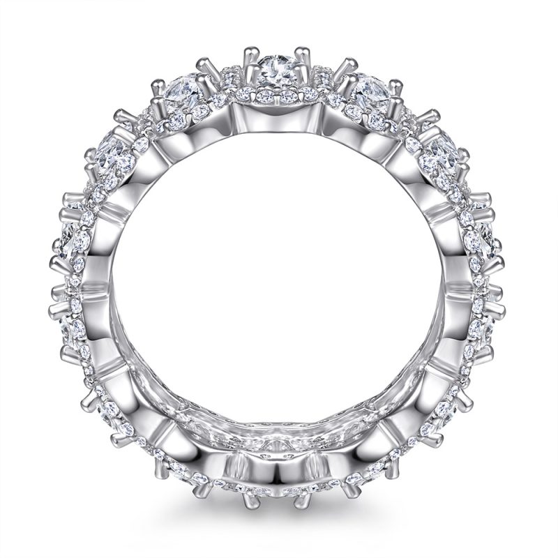 Merryqueen 254 sterling silver engagement wedding ring