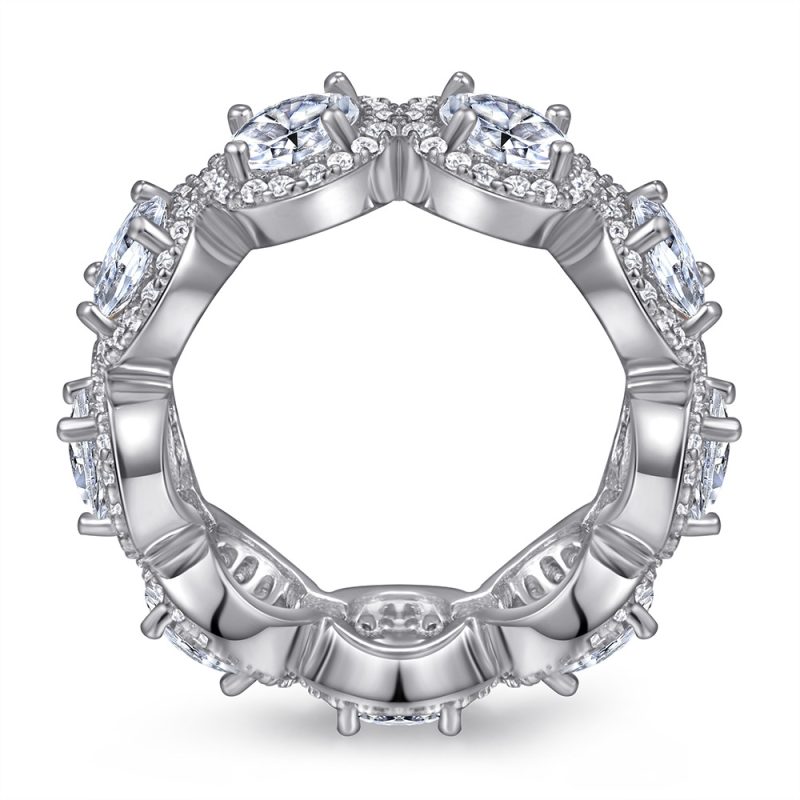 Merryqueen 256 sterling silver engagement wedding ring