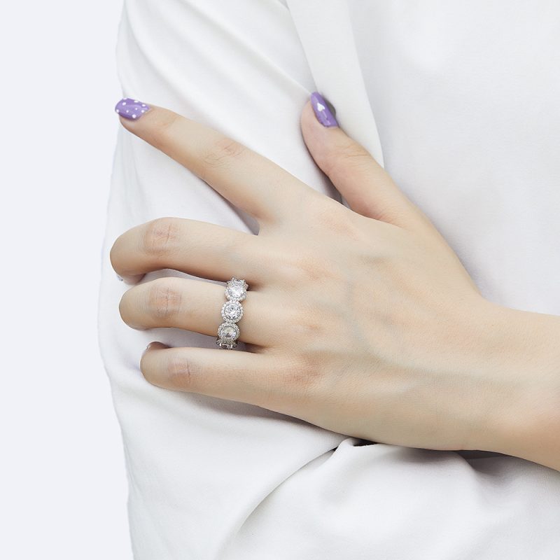 Merryqueen 256 sterling silver engagement wedding ring