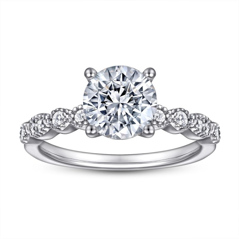 Merryqueen 258 sterling silver engagement wedding ring