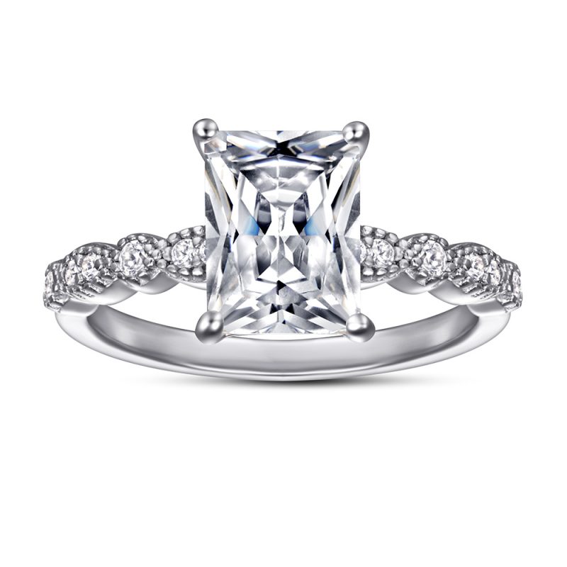 Merryqueen 259 sterling silver engagement wedding ring