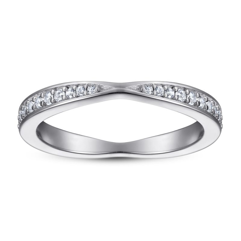 Merryqueen 353 sterling silver engagement wedding ring