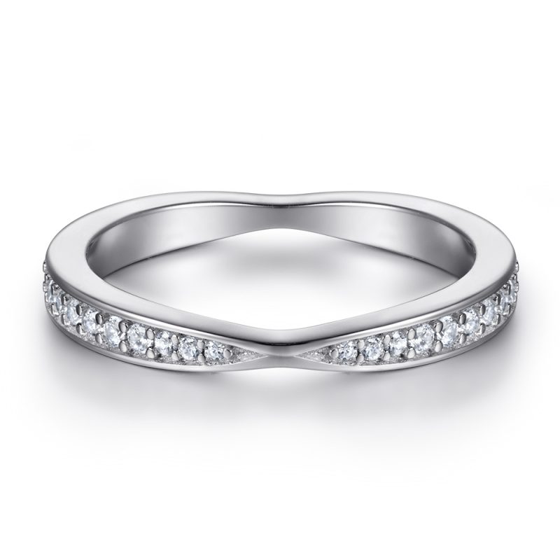 Merryqueen 353 sterling silver engagement wedding ring