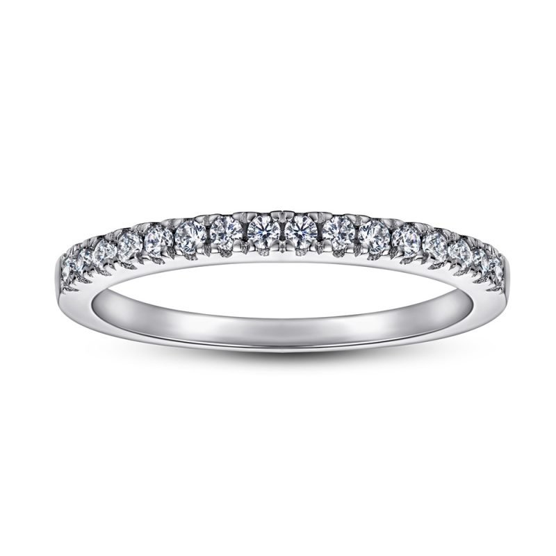 Merryqueen 004 sterling silver engagement wedding ring