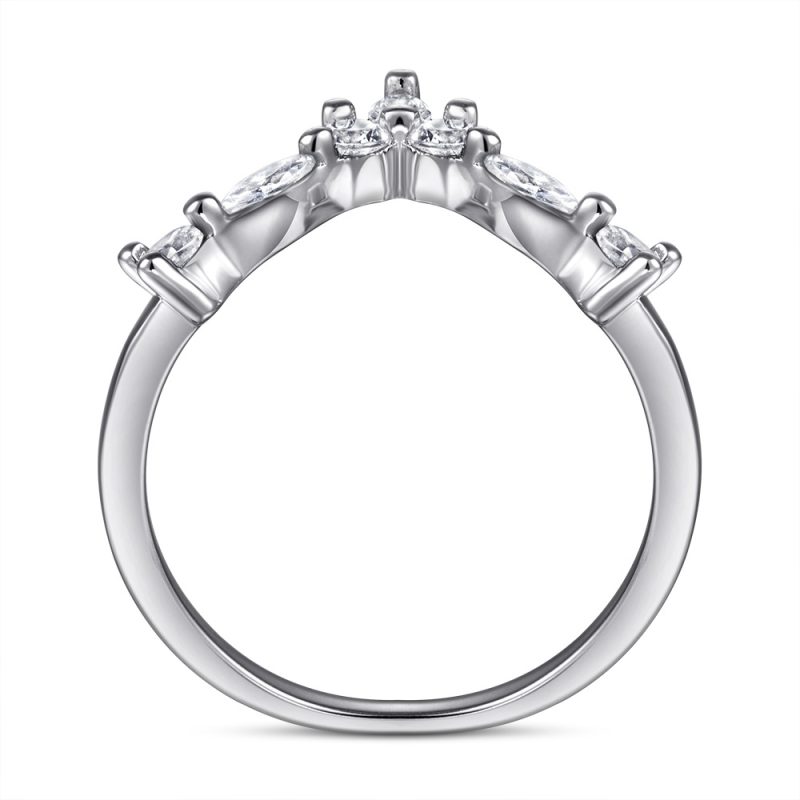 Merryqueen 356 sterling silver engagement wedding ring