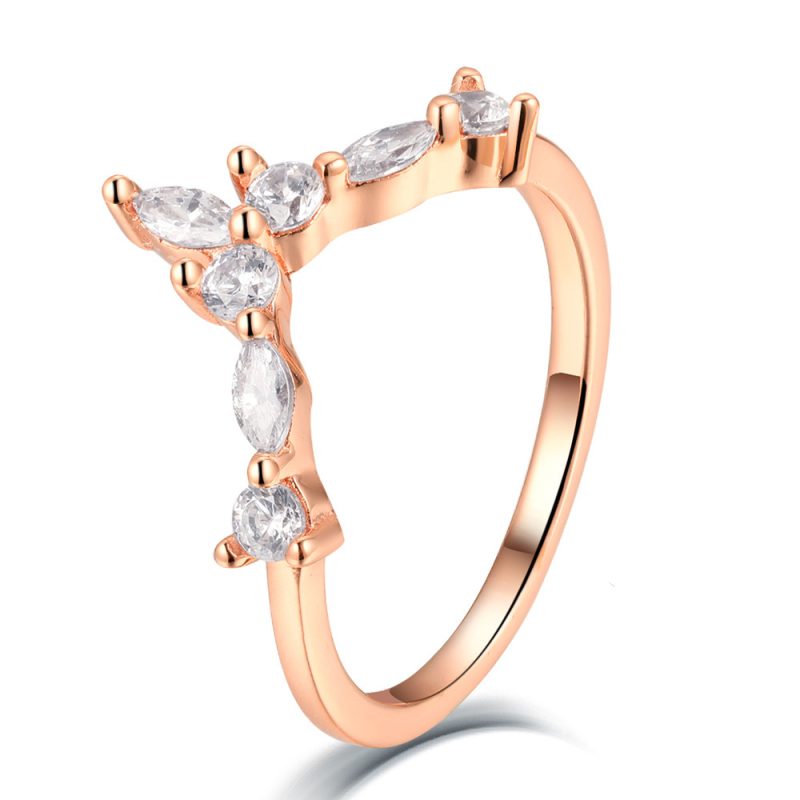 Merryqueen 356 sterling silver engagement wedding ring