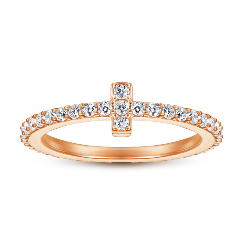 Merryqueen 360 sterling silver engagement wedding ring