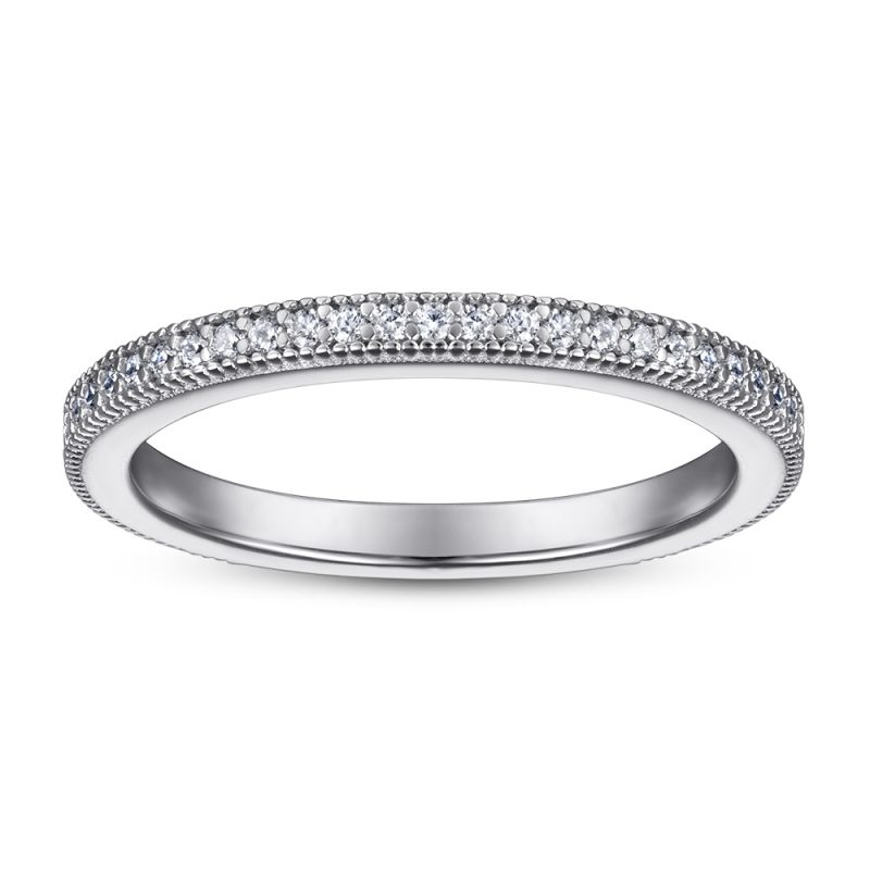 Merryqueen 363 sterling silver engagement wedding ring