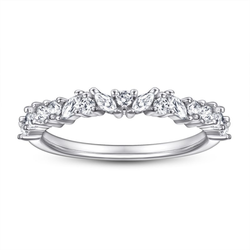 Merryqueen 364 sterling silver engagement wedding ring