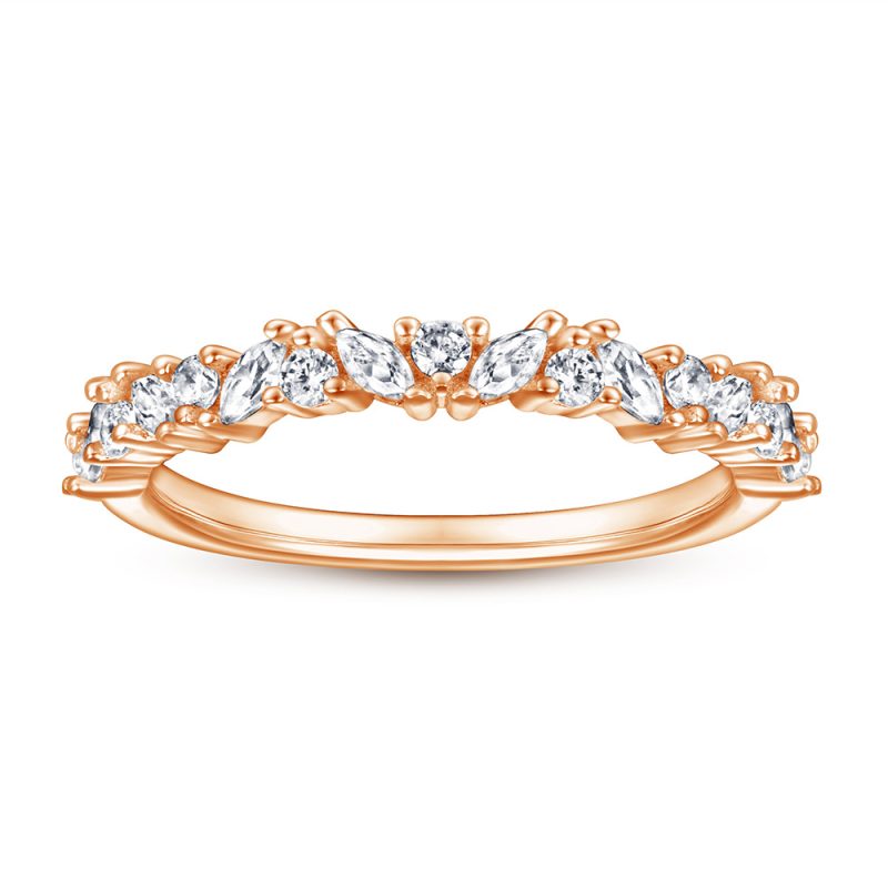 Merryqueen 364 sterling silver engagement wedding ring