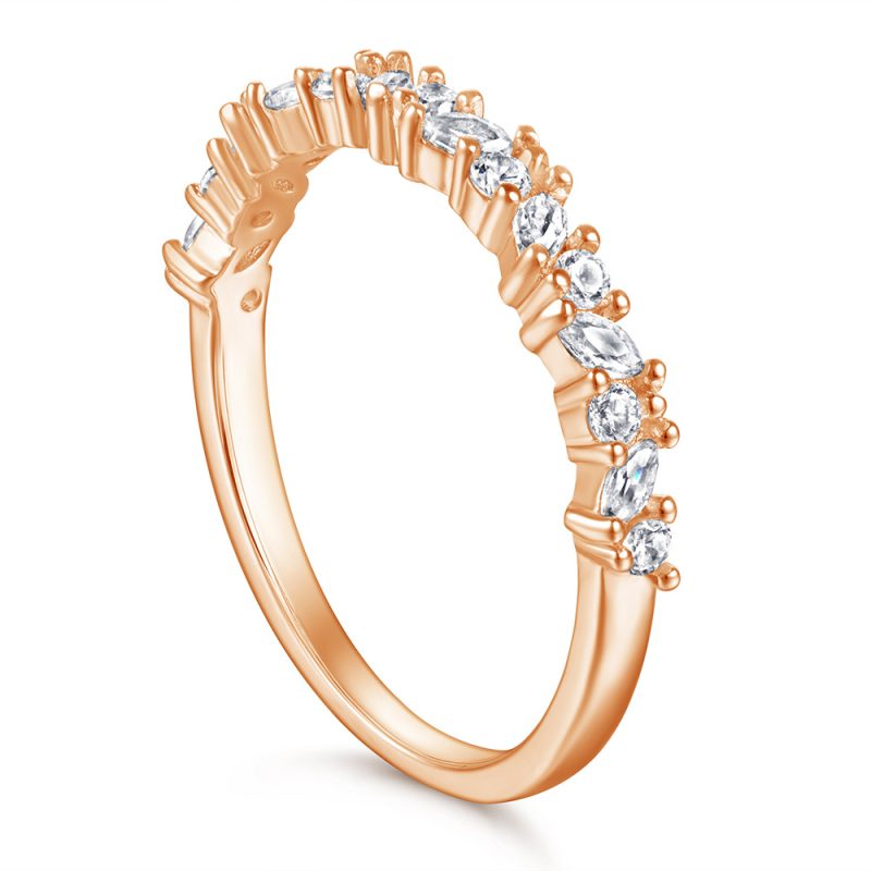 Merryqueen 364 sterling silver engagement wedding ring