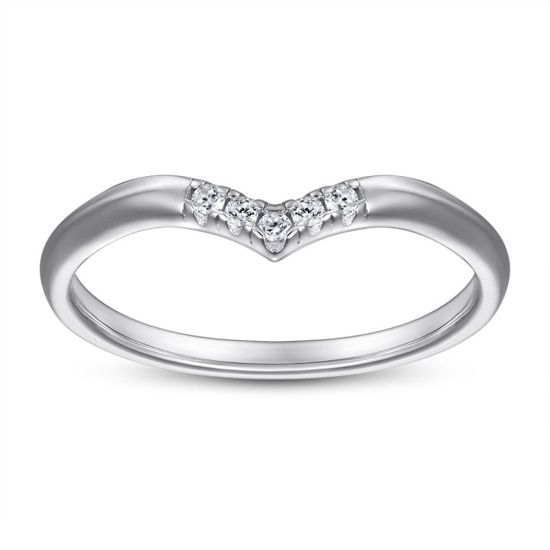 Merryqueen 367 sterling silver engagement wedding ring