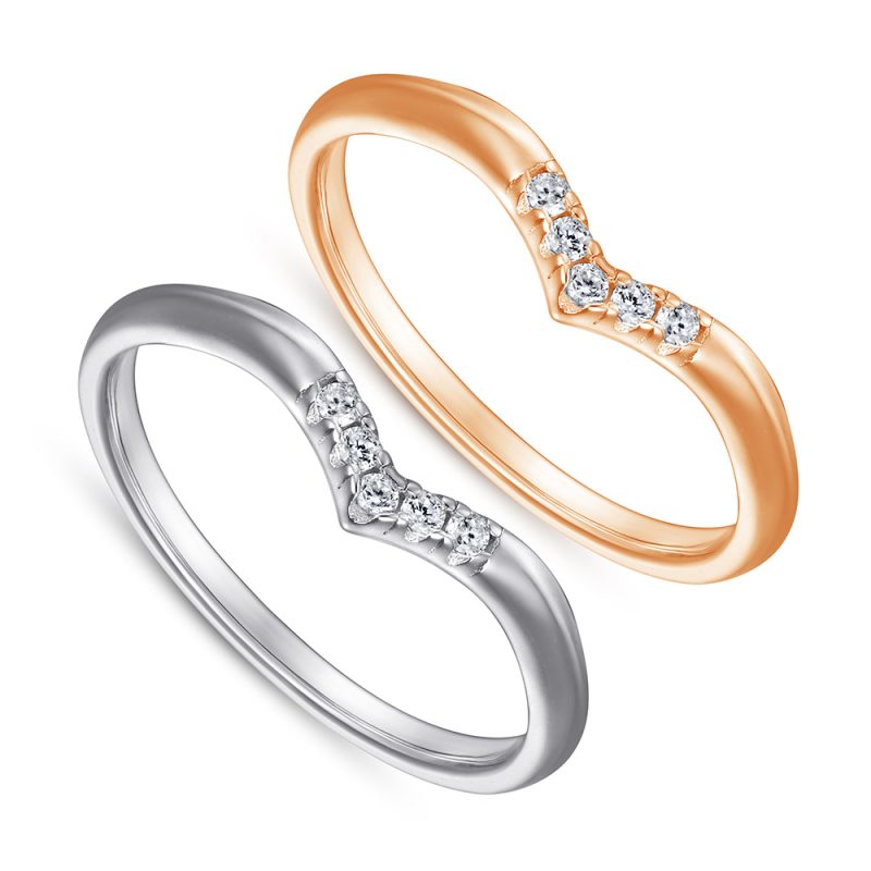 Merryqueen 367 sterling silver engagement wedding ring