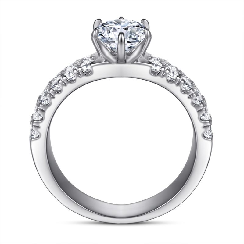 Merryqueen 371 sterling silver engagement wedding ring