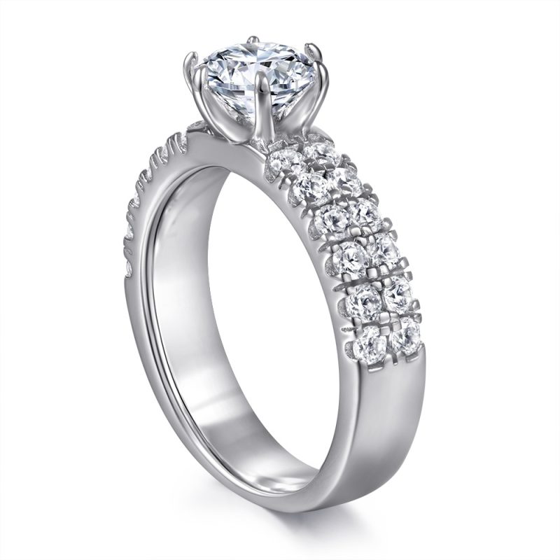 Merryqueen 371 sterling silver engagement wedding ring