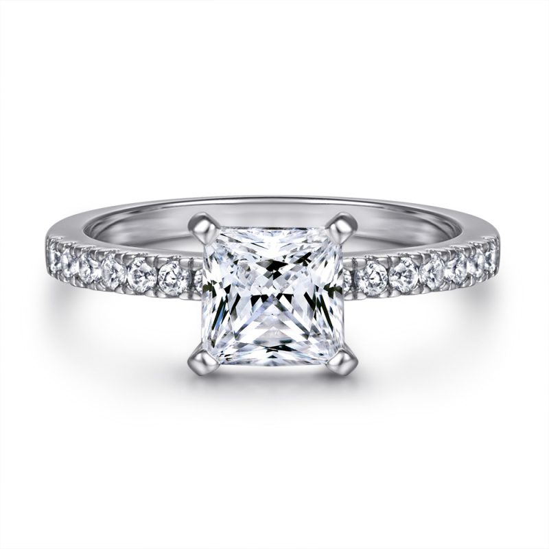Merryqueen 005 sterling silver engagement wedding ring